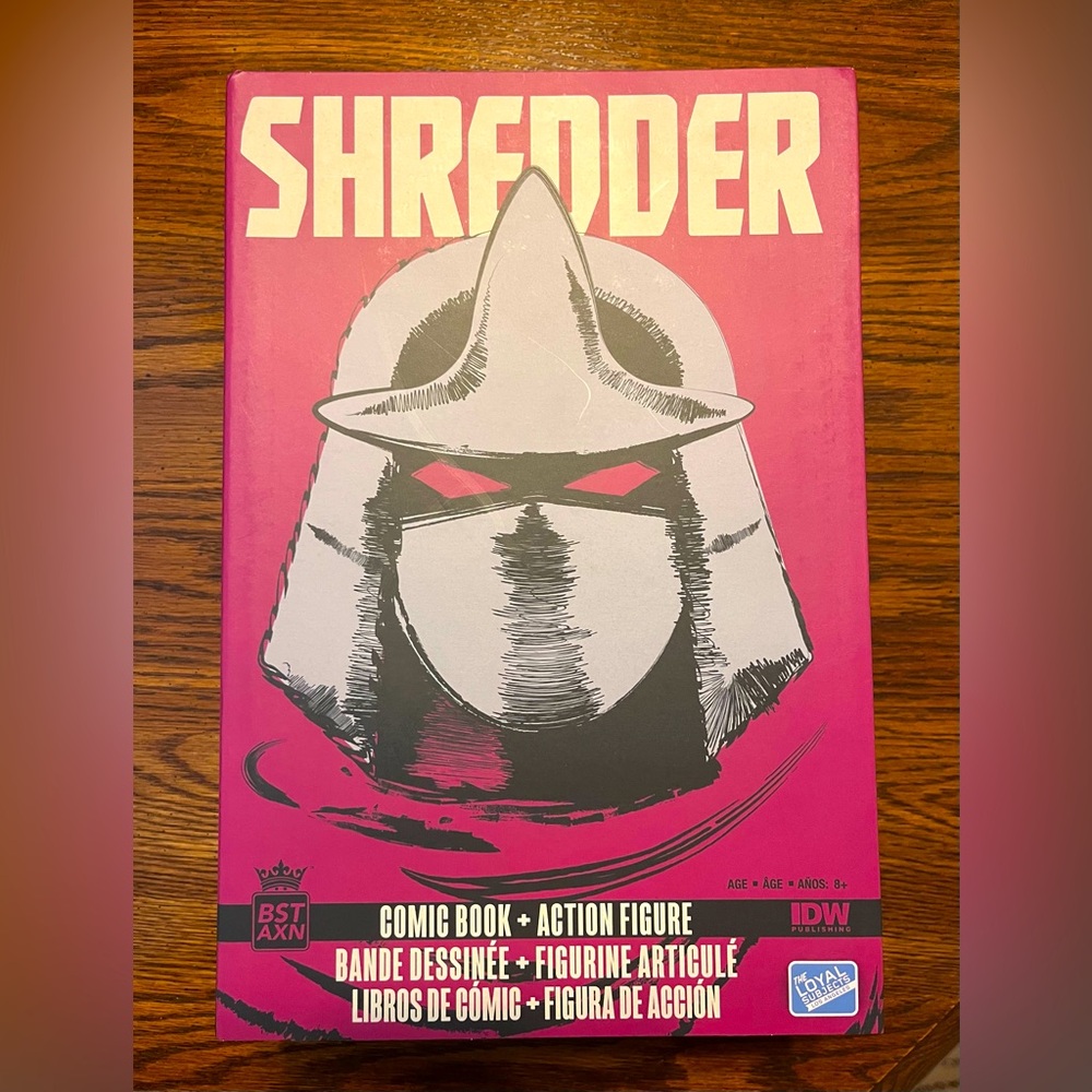 Teenage Mutant Ninja Turtles BST AXN XL Super Shredder 8 in. Figure & Comic -NEW